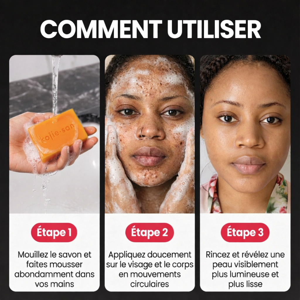 Savon KOJIC SAN  (65g*3 ) 100% Authentique — Visage & Corps