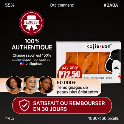 Savon KOJIC SAN  (65g*3 ) 100% Authentique — Visage & Corps